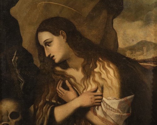 Tableaux et dessins Tableaux XVIIe siècle - Marie-Madeleine pénitente, école italienne du 17e siècle
