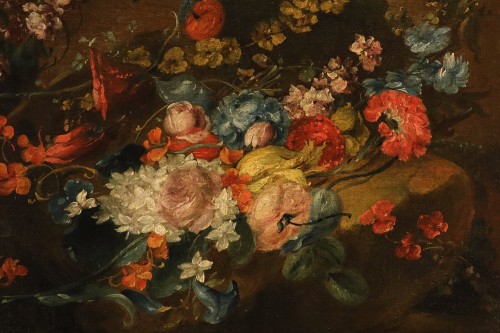 Antiquités - Paire de natures mortes florales, attribué à Antoine Monnoyer (1671 - 1747)