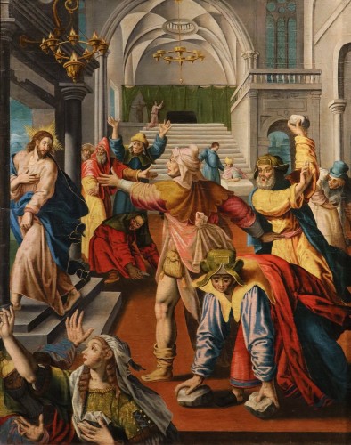 Christ Expelled From The Temple In Jerusalem, Workshop Of Maarten De Vos