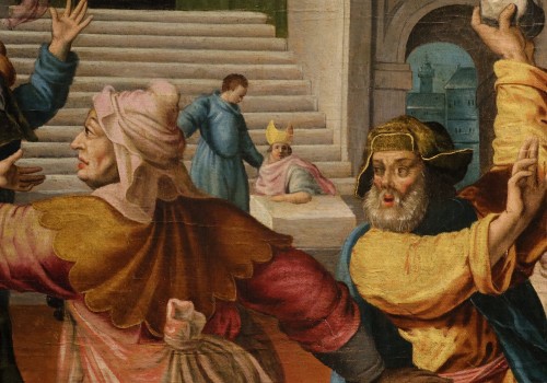 Antiquités - Christ chassé du Temple de Jérusalem, atelier de Maarten de Vos (Anvers, 1532 - 1603)