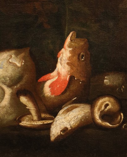 Pair Of Still Lifes With Fishs, attributed toElena Recco (1654 - 1700)  - Louis XIV