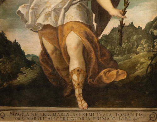 XVIIe siècle - L'ange annonciateur, école espagnole du 17e siècle attribué à Bartolomé Román (vers 1587 –1647)