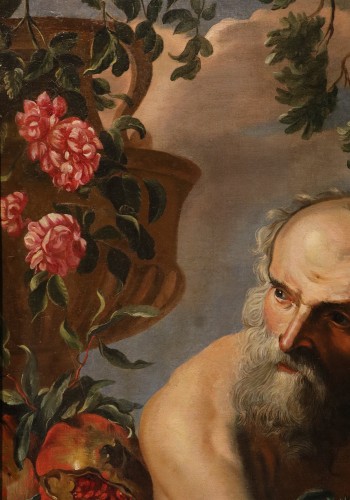 Antiquités - Portrait Of The Greek Philosopher Diogenes, workshop of Abraham Brueghel (1631 - 1690)