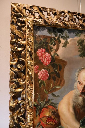 Antiquités - Portrait Of The Greek Philosopher Diogenes, workshop of Abraham Brueghel (1631 - 1690)