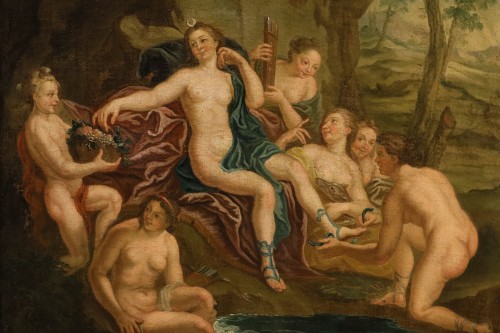 18th century - Diana Bathing With The Nymphs, French school of the 18th ce"ntury