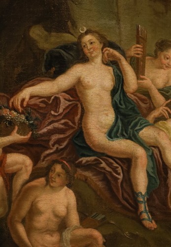 Antiquités - Diana Bathing With The Nymphs, French school of the 18th ce"ntury