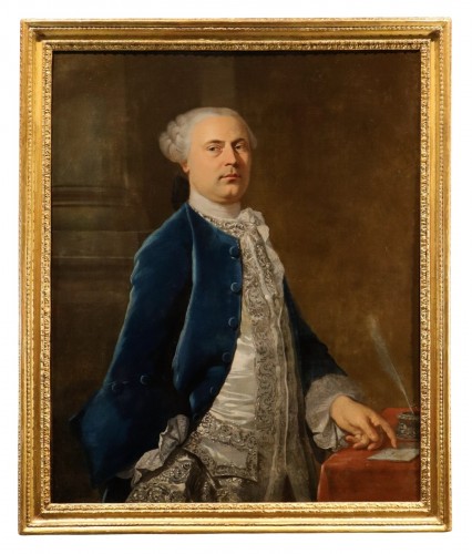 Portrait d'un gentilhomme, école française du 18e siècle