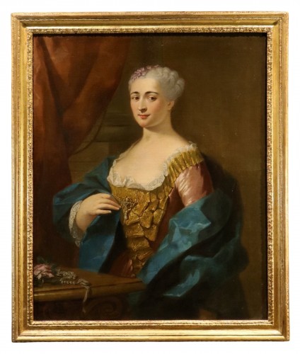 Portrait d'une dame, école française du 18e siècle