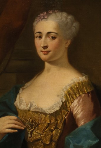 Tableaux et dessins Tableaux XVIIIe siècle - Portrait d'une dame, école française du 18e siècle