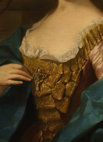 Portrait d'une dame, école française du 18e siècle - Louis XV