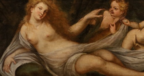 Tableaux et dessins Tableaux XVIIe siècle - Vénus avec trois putti, Federico Cervelli (1625 – 1700)