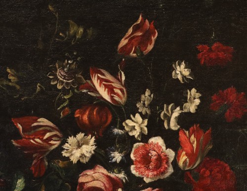 Nature morte avec vase de fleurs, Atelier de Giovanni Stanchi (1608 - 1675) - Antichità Castelbarco