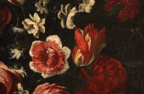Antiquités - Nature morte avec vase de fleurs, Atelier de Giovanni Stanchi (1608 - 1675)
