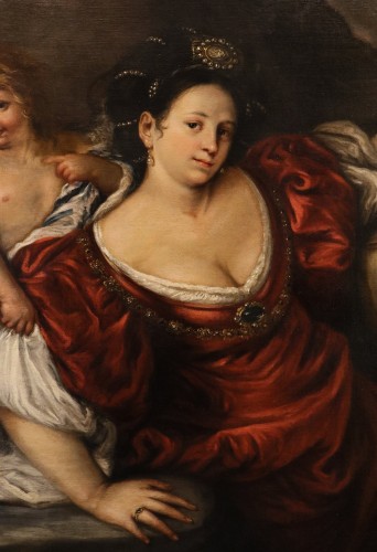 Paintings & Drawings  - Queen Artemisia With A Cupid, workshop of  Francesco Cairo (1607–1665) 