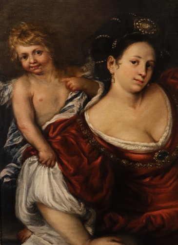 17th century - Queen Artemisia With A Cupid, workshop of  Francesco Cairo (1607–1665) 