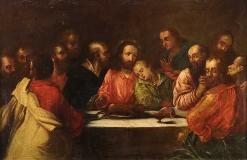 La Cène, Peintre toscan du XVIIe siècle d'après Pieter de Witte (c. 1548–1628) - Tableaux et dessins Style Louis XIII