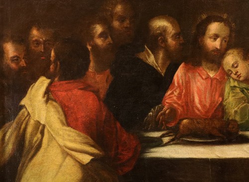 Antiquités - La Cène, Peintre toscan du XVIIe siècle d'après Pieter de Witte (c. 1548–1628)