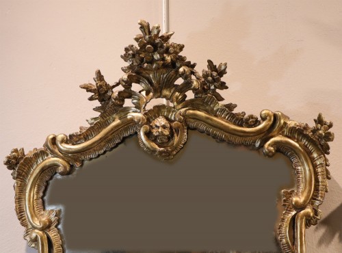Pair Of Mirrors, Italy (naples), 18th Century (louis XIV Style) - 