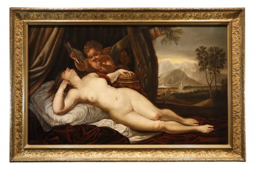 Sleeping Venus With Cupid, workshop of Alessandro Varotari, Known As "il Padovanino"