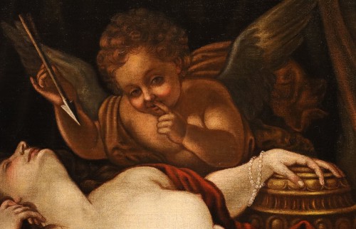 Paintings & Drawings  - Sleeping Venus With Cupid, workshop of Alessandro Varotari, Known As "il Padovanino"