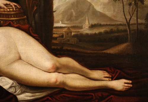 Sleeping Venus With Cupid, workshop of Alessandro Varotari, Known As "il Padovanino" - Louis XIV