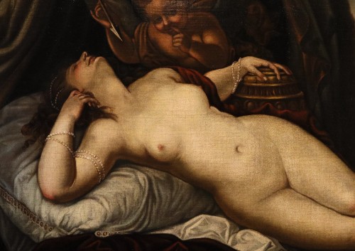 Louis XIV - Sleeping Venus With Cupid, workshop of Alessandro Varotari, Known As "il Padovanino"