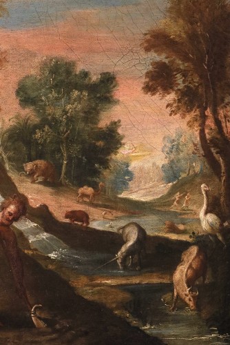 Louis XIII - Adam et Ève après le péché / Les sacrifices de Caïn et d'Abel  , Italie 17e siècle