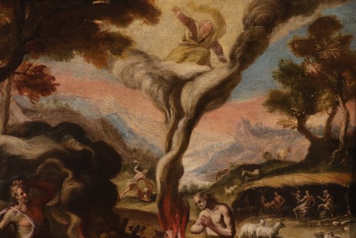 Antiquités - Adam et Ève après le péché / Les sacrifices de Caïn et d'Abel  , Italie 17e siècle