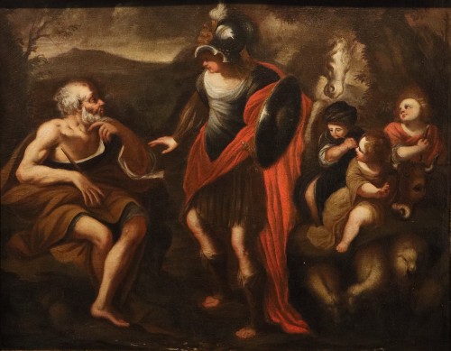 Erminia Among The Shepherds, Workshop of Stefano Magnasco (1635–1673) - Paintings & Drawings Style Louis XIII