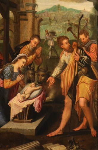 Louis XIII - The Adoration Of The Shepherds, Flanders 17th century