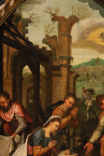 Antiquités - The Adoration Of The Shepherds, Flanders 17th century
