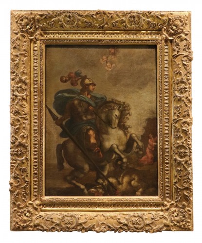 Saint Georges et le dragon, École toscane XVIIe XVIIIe siècles