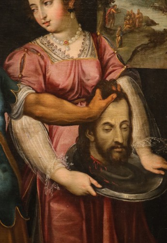 Bernardino Campi (Crémone, 1522 - 1591), Salomé avec la tête de Jean-Baptiste - Antichità Castelbarco