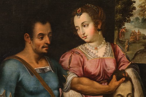 Antiquités - Bernardino Campi (Crémone, 1522 - 1591), Salomé avec la tête de Jean-Baptiste