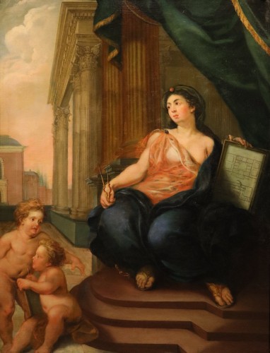Allégorie de l'architecture, école flamande du 17e siècle