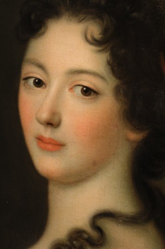 Antiquités - Portrait de Marie-Thérèse de Bourbon, attribué à Nicolas Fouché (1653 - 1733)