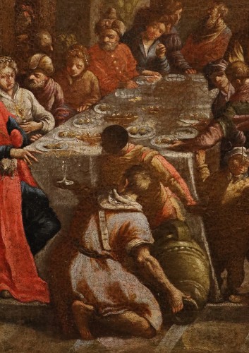 Les Noces de Cana, école italienne du 17e siècle - Antichità Castelbarco