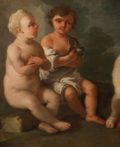 XVIIIe siècle - Le jeu du Frappe-Main, Francesco De Mura (1696 – 1782) et son atelier