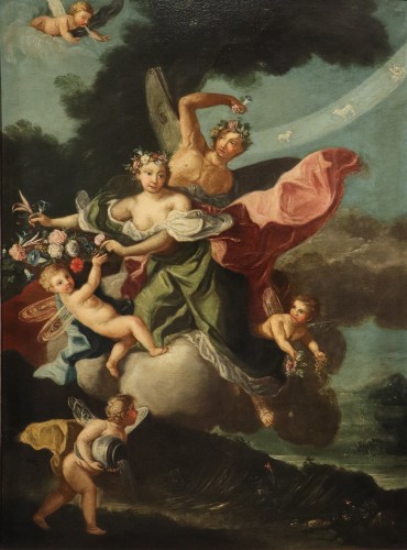 Le Triomphe de Flore et de Zéphyr - École italienne du XVIIIe siècle