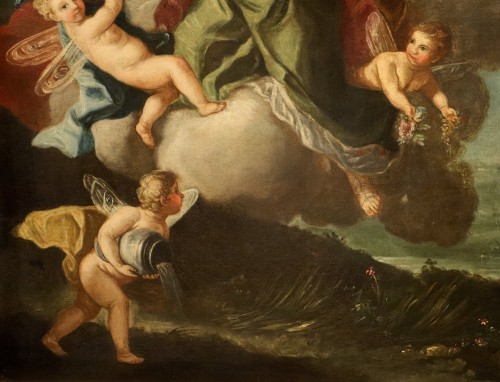 Louis XIV - Le Triomphe de Flore et de Zéphyr - École italienne du XVIIIe siècle