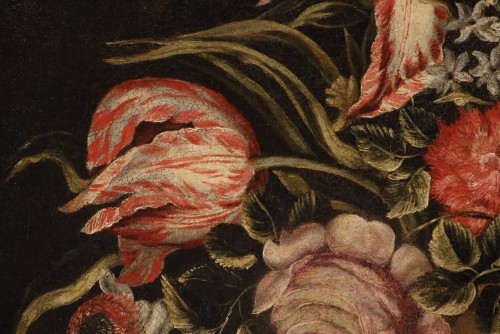 Louis XIII - Maître des vases à grotesques (Rome XVIIe siècle), Composition florale