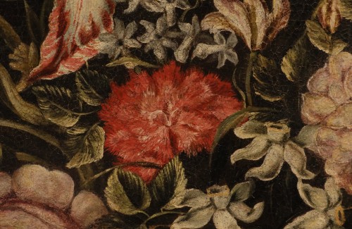 Antiquités - Maître des vases à grotesques (Rome XVIIe siècle), Composition florale