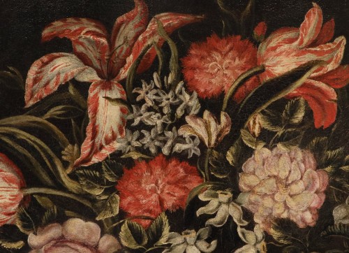 Antiquités - Maître des vases à grotesques (Rome XVIIe siècle), Composition florale