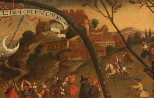 Louis XIV - Allégorie de la folie humaine,  Alexander van Bredael (1663 – 1720)