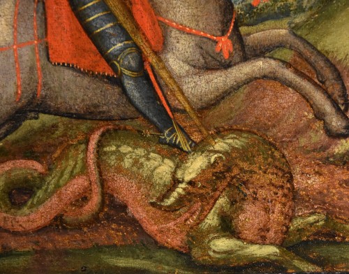 11th to 15th century - St. George And The Dragon, French school of the 15th cenetury