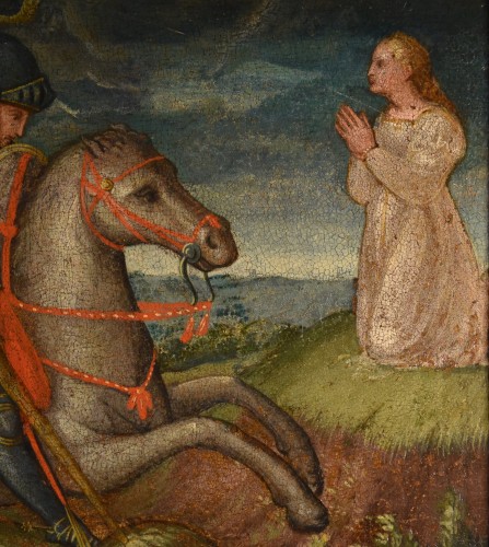Antiquités - St. George And The Dragon, French school of the 15th cenetury
