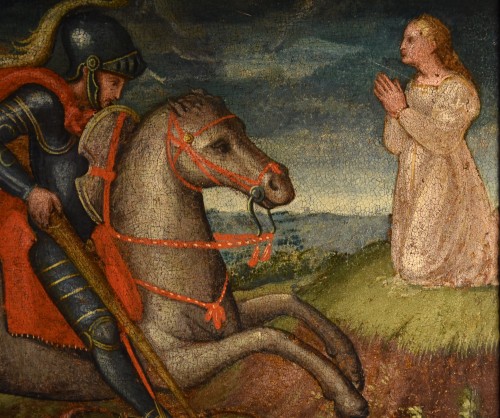 Antiquités - St. George And The Dragon, French school of the 15th cenetury