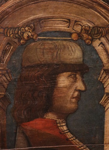 Paire de panneaux de plafond, Italie 17e sicèle - Louis XIII
