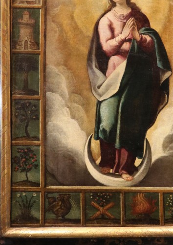 Louis XIII - Virgin With Symbols From The Litany Of Loreto, 17th-century Spanish School