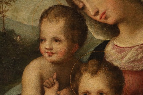 Antiquités - Vierge à l'Enfant, École italienne fin du XVIe siècle 